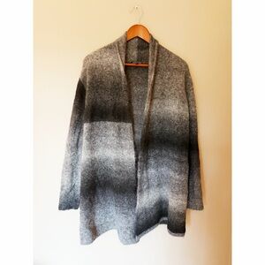 Eileen Fisher Ombré Mohair Blend Long Open Cardigan Size Medium